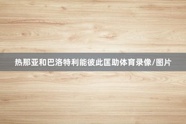 热那亚和巴洛特利能彼此匡助体育录像/图片