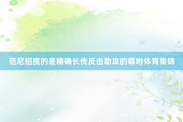 范尼招揽的是精确长传反击助攻的嘱咐体育集锦