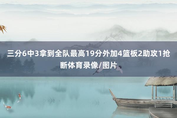 三分6中3拿到全队最高19分外加4篮板2助攻1抢断体育录像/图片