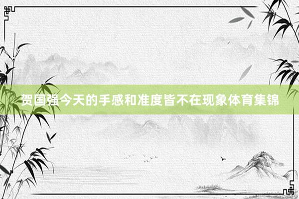 贺国强今天的手感和准度皆不在现象体育集锦