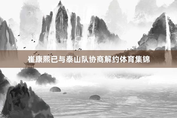 崔康熙已与泰山队协商解约体育集锦