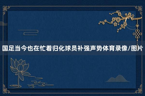 国足当今也在忙着归化球员补强声势体育录像/图片
