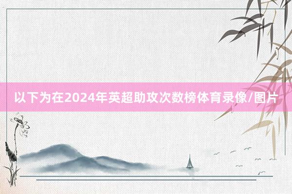 以下为在2024年英超助攻次数榜体育录像/图片