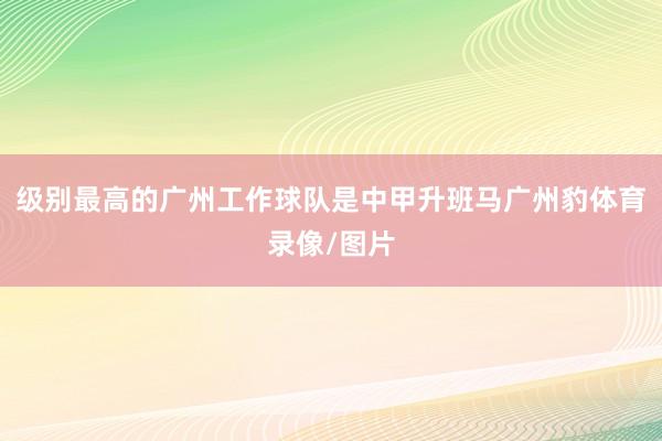 级别最高的广州工作球队是中甲升班马广州豹体育录像/图片