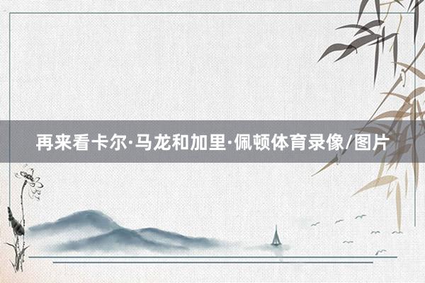 再来看卡尔·马龙和加里·佩顿体育录像/图片