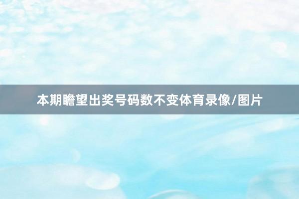 本期瞻望出奖号码数不变体育录像/图片