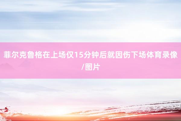 菲尔克鲁格在上场仅15分钟后就因伤下场体育录像/图片