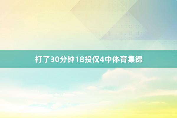 打了30分钟18投仅4中体育集锦