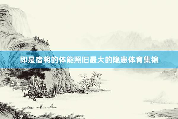 即是宿将的体能照旧最大的隐患体育集锦
