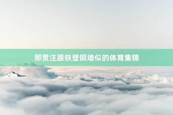 那贯注跟铁壁铜墙似的体育集锦