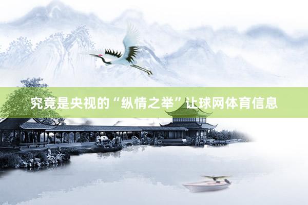 究竟是央视的“纵情之举”让球网体育信息