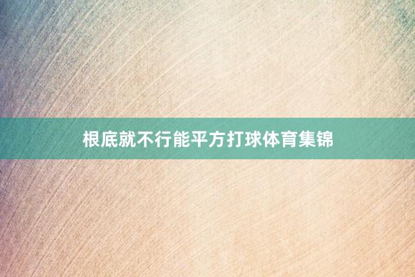 根底就不行能平方打球体育集锦