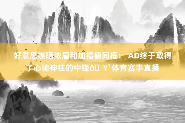 好意思媒晒浓眉和加福德同框： AD终于取得了心驰神往的中锋🥹体育赛事直播