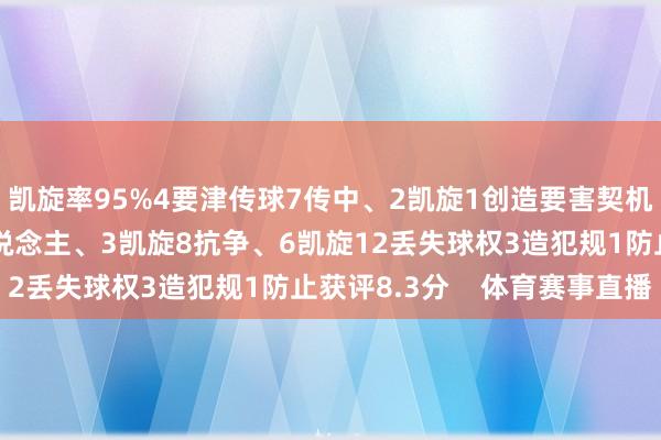 凯旋率95%4要津传球7传中、2凯旋1创造要害契机3射门、1射正5过东说念主、3凯旋8抗争、6凯旋12丢失球权3造犯规1防止获评8.3分    体育赛事直播