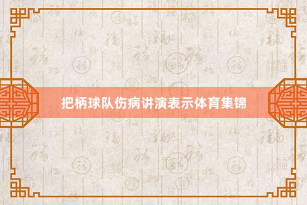 把柄球队伤病讲演表示体育集锦