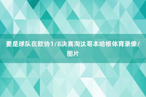 要是球队在欧协1/8决赛淘汰哥本哈根体育录像/图片