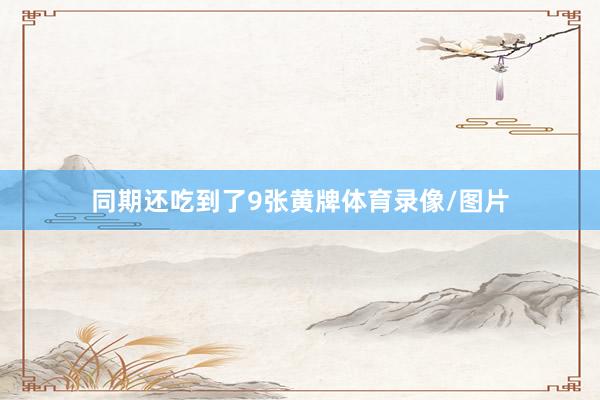 同期还吃到了9张黄牌体育录像/图片