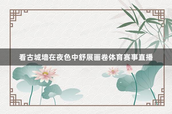 看古城墙在夜色中舒展画卷体育赛事直播