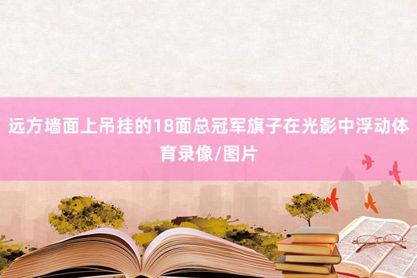 远方墙面上吊挂的18面总冠军旗子在光影中浮动体育录像/图片