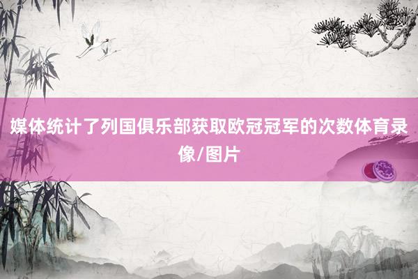 媒体统计了列国俱乐部获取欧冠冠军的次数体育录像/图片
