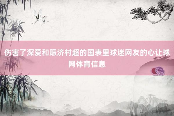 伤害了深爱和赈济村超的国表里球迷网友的心让球网体育信息