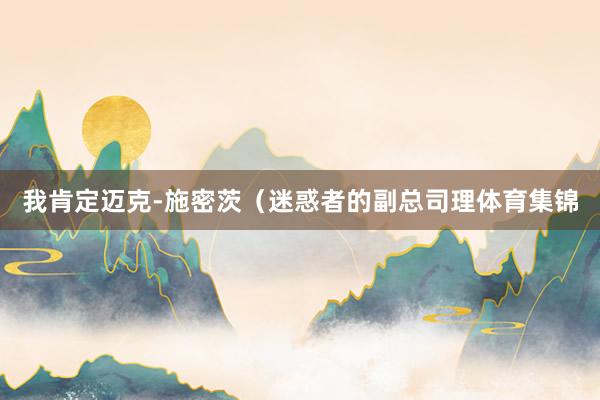我肯定迈克-施密茨（迷惑者的副总司理体育集锦