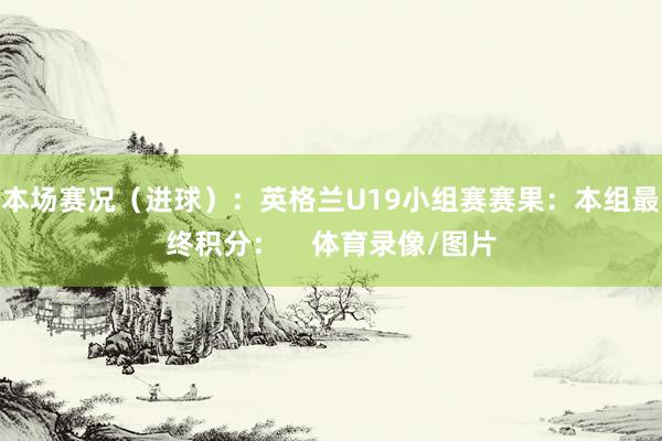 本场赛况（进球）：英格兰U19小组赛赛果：本组最终积分：    体育录像/图片