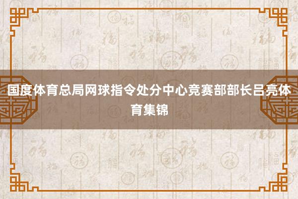 国度体育总局网球指令处分中心竞赛部部长吕亮体育集锦