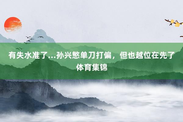 有失水准了...孙兴慜单刀打偏，但也越位在先了体育集锦