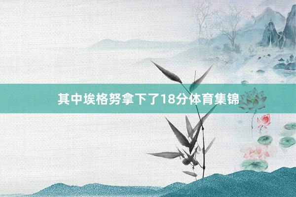 其中埃格努拿下了18分体育集锦