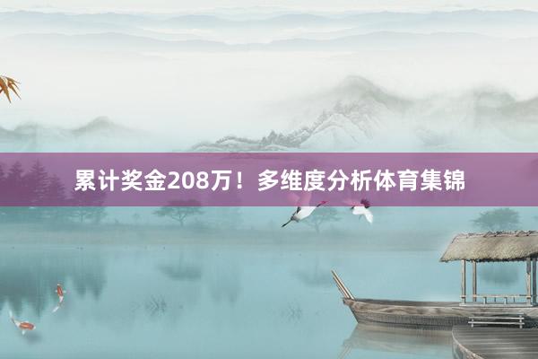 累计奖金208万！多维度分析体育集锦