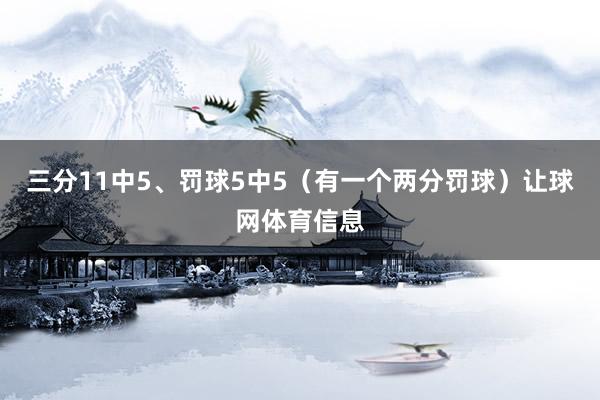 三分11中5、罚球5中5（有一个两分罚球）让球网体育信息