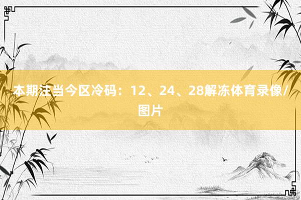 本期注当今区冷码：12、24、28解冻体育录像/图片