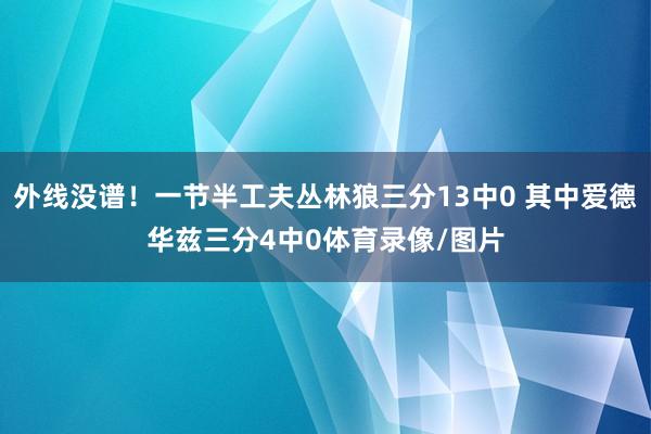 外线没谱！一节半工夫丛林狼三分13中0 其中爱德华兹三分4中0体育录像/图片