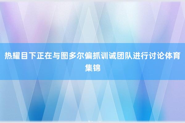 热耀目下正在与图多尔偏抓训诫团队进行讨论体育集锦