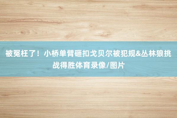 被冤枉了！小桥单臂砸扣戈贝尔被犯规&丛林狼挑战得胜体育录像/图片